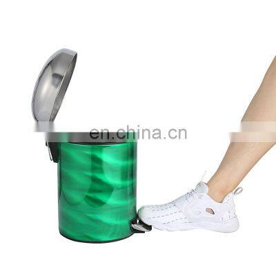 5-литровая мусорная корзина с металлическим ручком и педалью photo-2