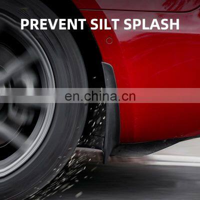 Car Accessories Standard Version Mud Flaps Mudguard No Drilling Black 4Pcs In Set Fender For Tesla Model 3 photo-5