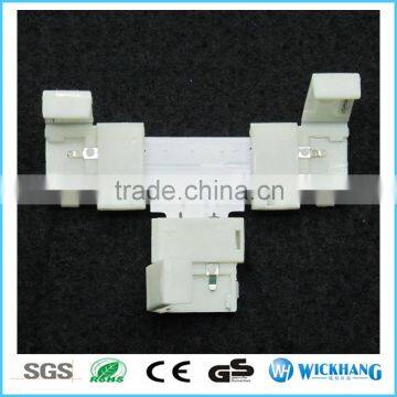 8 mm 2 Pin T Shape PCB FPC Board Splitter LED Strip Connector for SMD 3528 LED Strip Light Mono Color photo-5
