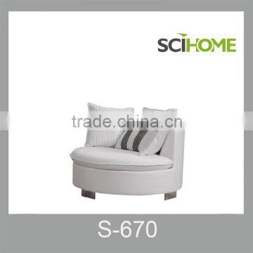 2015 fuerniture Modern Fabric Sectional Sofa Set Round chair