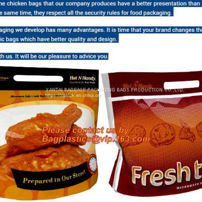 Zipper Hot Chicken Bags/ Roasted Chicken Packaging Bag With Window/ Microwaveable Grilled Chicken Bag, Bagease, Bagplastics photo-4
