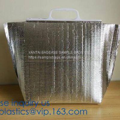 Insulated Thermal Non Woven Aluminum Foil Cooler Bag For Frozen Food,Reusable Insulated Aluminum Foil Thermal Lunch Cool photo-3