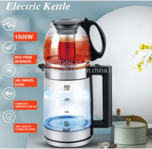 Hotsale Electric Glass Tea Kettle 2L+1.2L, Electric Jug/Electric Pot(Wechat:13510231336)