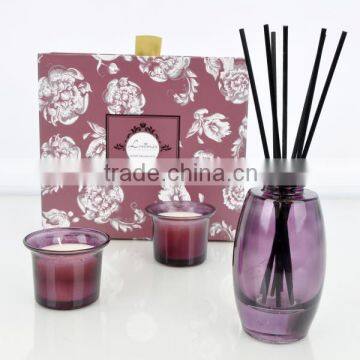 Air Freshener Home fragrance Aroma Reed Diffuser and Scented candle set SA-2267
