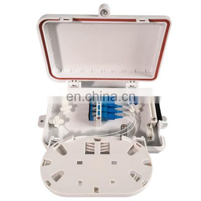 FTTH04C SC FC ST adapter mini 4 cores outdoor waterproof odf optical fiber distribution frame wall mount termination box