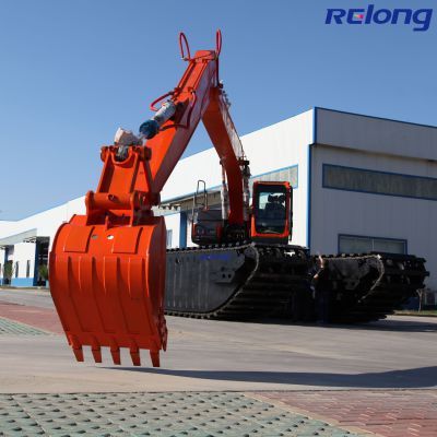 Hydraulic Amphibious Floating Excavator Land and Water Excavator for Sale