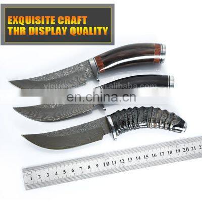 High Quality Hunting Knife Damascus Steel With Horn Handle photo-2