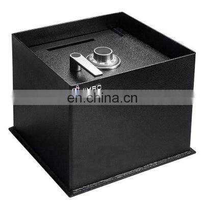 Jimbo heavy duty top open front bank metal coin cash money deposit hidden floor mounted drop safe box cabinet