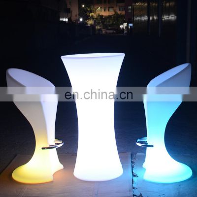 portable bar table /Led PE Light Up Chair for Restaurant Discotheque Pub Used Glowing Bar Table