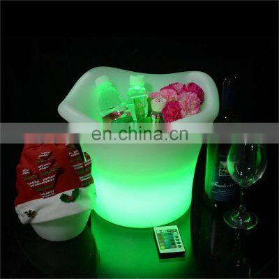 nightclub bars restaurant event party decorative beer champagne plastic glowing led illuminated ice bucket for party