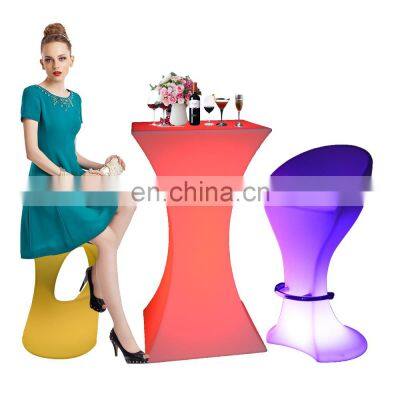 high top tables and chairs /Rechargeable rgb colors glow night club furniture chair illuminated led fancy Bar Furniture Sets