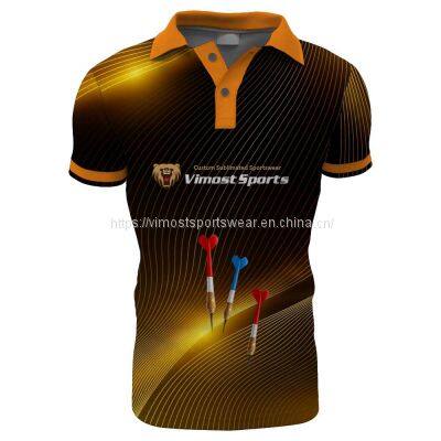 good quality sublimated custom dart shirt with fashionable design