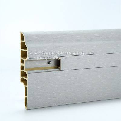 Wood floor accessories SPC stone plastic floor baseboards Waterproof wood plastic baseboards Hidden nail baseboards PVC baseboards