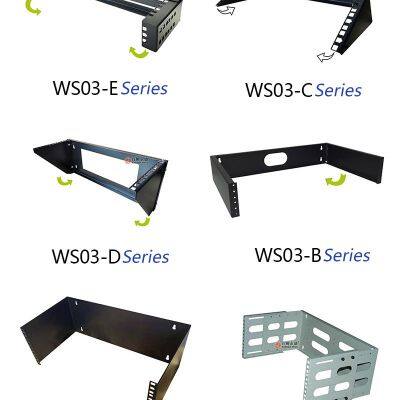 Factory OEM WS03-A3 Cold Rolled Steel Extendable 19inch Wall Mount Bracket 2u/4u/6u Networking Equipment Rack photo-4
