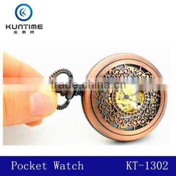 skeleton automatic mechanical watch gift present pocket watch