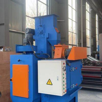 Crawler type automatic loading and unloading shot blasting machine, fully automatic drum sandblasting surface