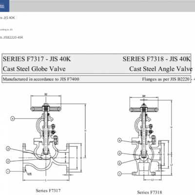 Marine Valve Flange F7318 Jis 40k Cast Steel Angle Valve With Ccs Classification Society Certificate