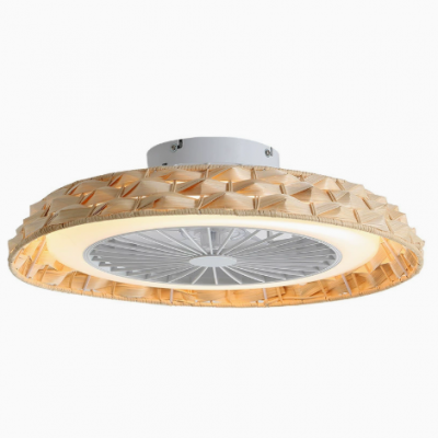 18-дюймовый вязаный из ротанг и бамбуковой веревки / новый вентилятор-лампа для спальни / трехцветная регулировка яркости, шесть скоростей ветра (Wechat: 13510231336)