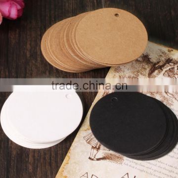 Kraft paper hang tag hand made blank round price label