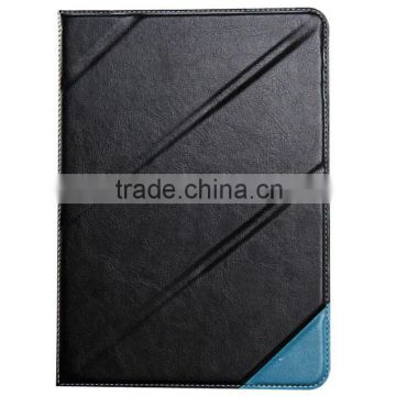 new arrived For iPad air 2 smart case , blakc flip Leather case for iPad 6 ,tablet case for ipad air2