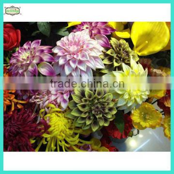 75cm 2 heads 4 coulor real touch pu dahlia flower                        
                                                Quality Choice