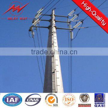 conic electricity galvanized poles