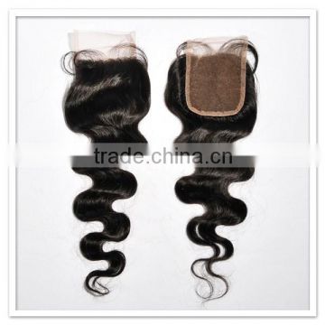 qingdao hair virgin color natural root super skin brazilian human hair silk base closure