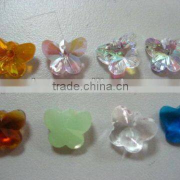 Glass Beads, Butterfly Shape Crystal Charm Beads, Jewelry