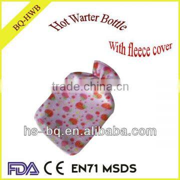 hot water bottle with fleece cover