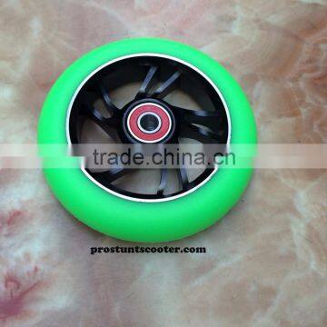 110 mm Green Scooter Wheels With Black Metal Core for Phoenix Scooters photo-2
