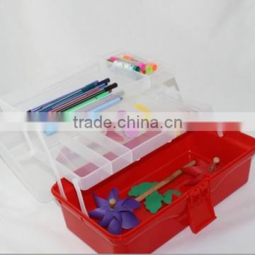 Red Plastic Multifunctional Tool Storage Box and Storage Container