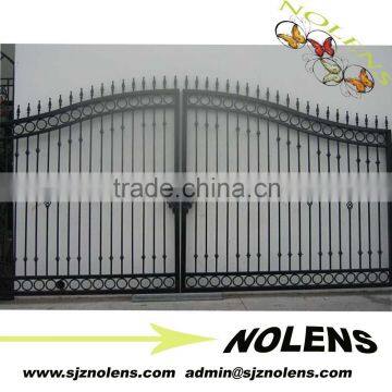 Most popular outdoor gate designs of wrought iron /ornamental elegant wrought small iron gate for china