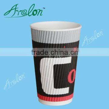 Factory Sale Custom Logo Design Ripple Wall Paper Cup for Drinking photo-5