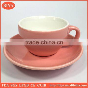 cup and saucer set porcelain coffee colored cup and saucer can customized logo