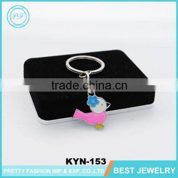 Promotional Cheap Fancy Cute Bird Keychain Colorful Car Key Ring