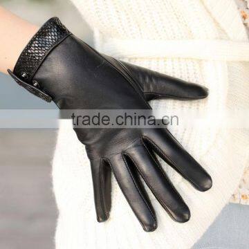 2015 New fashion stylish New WARMEN Women's GENUINE LAMBSKIN leather Warm Winter gloves Christmas gift for womens