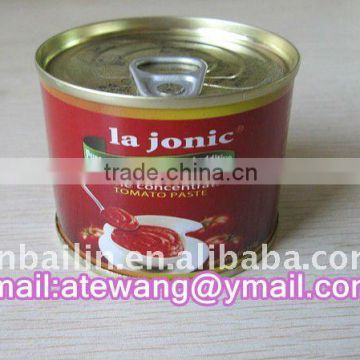 easy open tin lid canned goods 210gm*48tins 28-30%