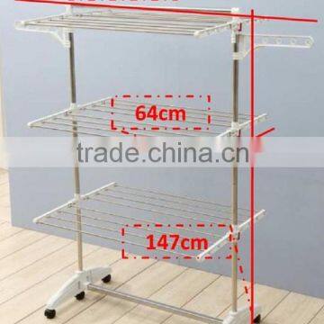 Mobile Stainless Steel Clothes Drying Rack, Scalable Modern Balcony Clothes Drying Rack E3 photo-4