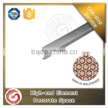 Wall waist decoration U shape aluminum tile trim