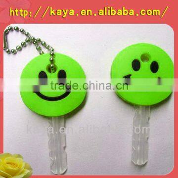 Smiling face pvc key cover