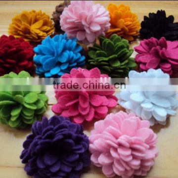 Velvet felt fabric flowers for hair