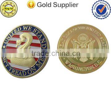 custom cheap promotion gold plate soft enamel metal souvenir coins