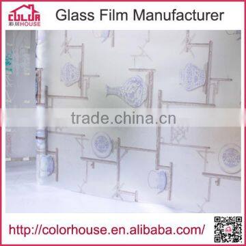 home decal privacy window film stained printed static cling film