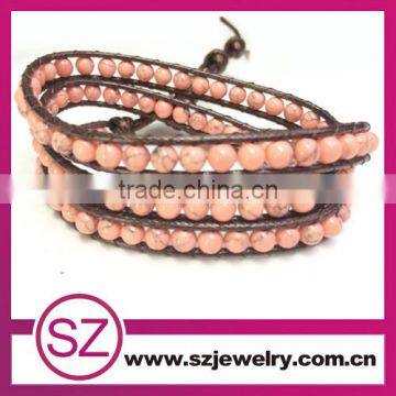 2014 fashion jewelry,fashion leader jewelry,leather bracelet