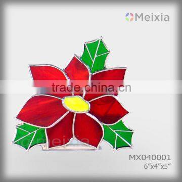 MX040001 tiffany stained glass flower candle holder for christmas ornament item