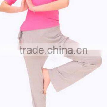 fashion design sexy yoga shirt and pants with nylon spandex