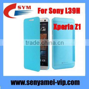 Wholesale Leather Cover For Sony L39H Z1 Flip Case , For Sony Z1 Case