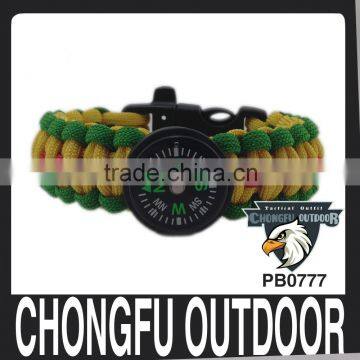 2015 new product survival rope paracord bracelet with compass from nanjing china