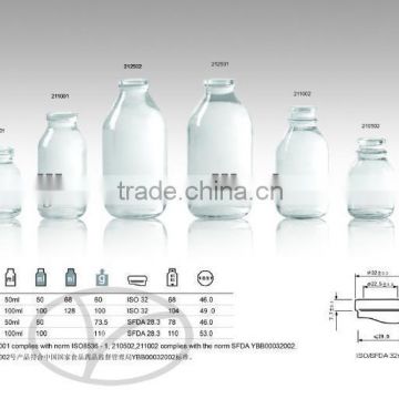 round soda-lime injection glass bottles