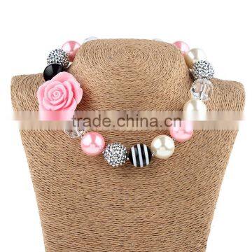 2016 fashion baby necklace jewelry ,beaded jewelry necklace, flower necklace